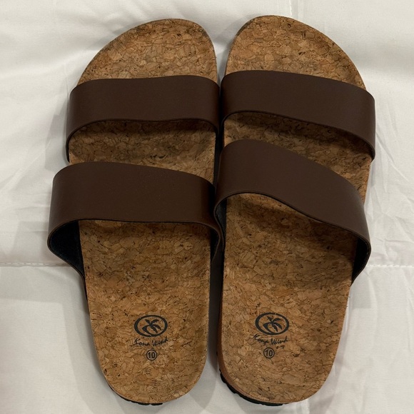 Kona Wind Brown Cork Sandals Women’s Size 10 - Picture 2 of 5